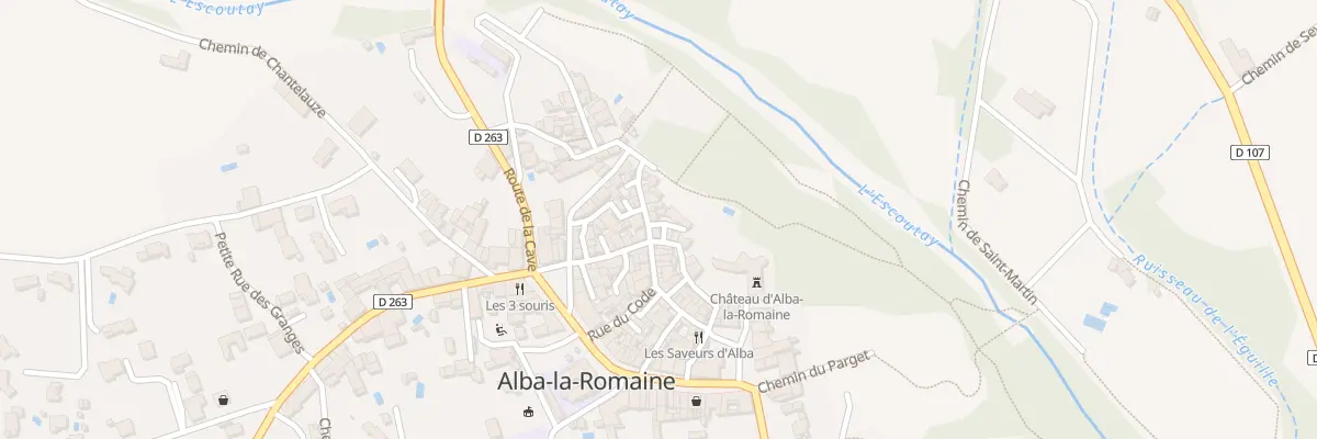 Plan du 5 Pas de la Grande Rue à Alba-la-Romaine