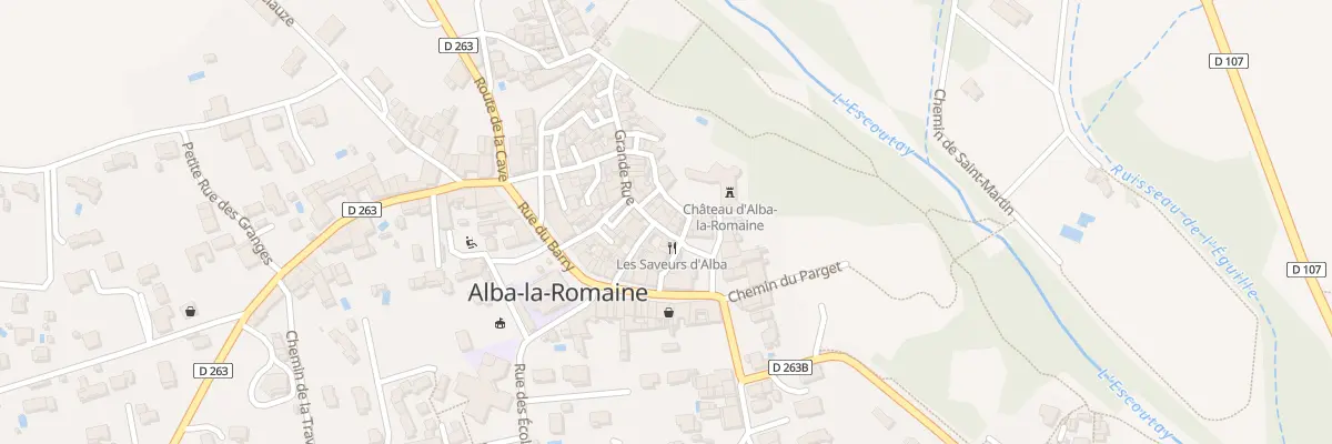Plan du 10 Rue Grande Rue à Alba-la-Romaine