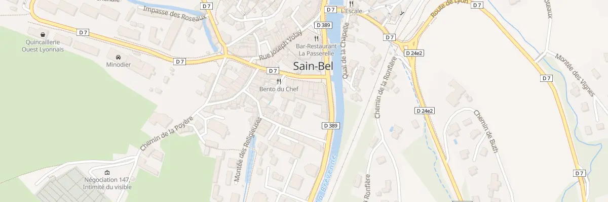 Plan du Bourg à Saint-Pierre-la-Palud