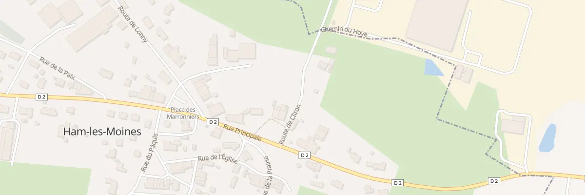 Plan du 2 Rte de Cliron à Ham-les-Moines