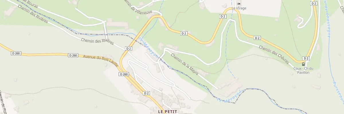 Plan du 5308 Pont de Bourdely à Coux