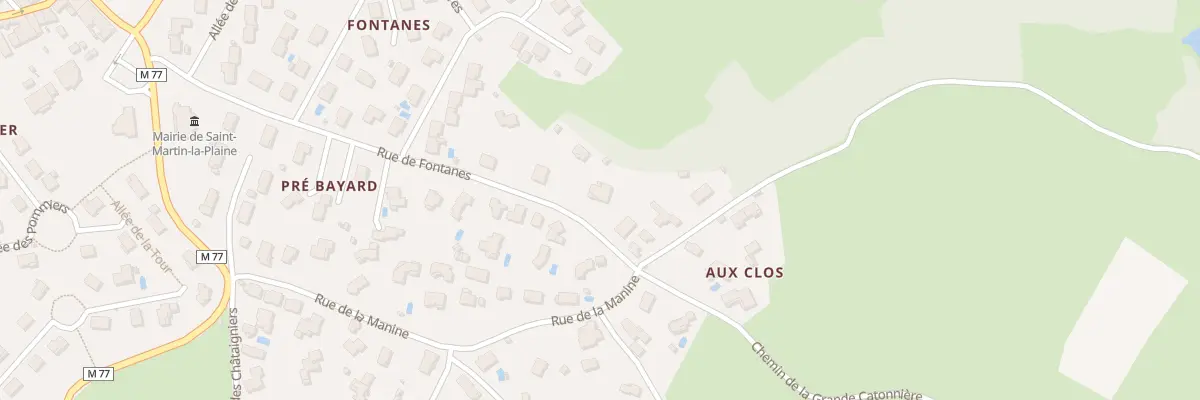 Plan du 13 Rue de Fontanes à Saint-Martin-la-Plaine