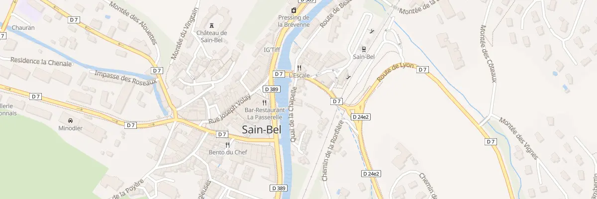Plan du 2 Quai de la Chapelle à Sain-Bel