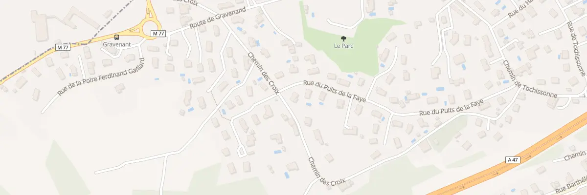 Plan du 33 Rue du Puits de la Faye à Rive-de-Gier