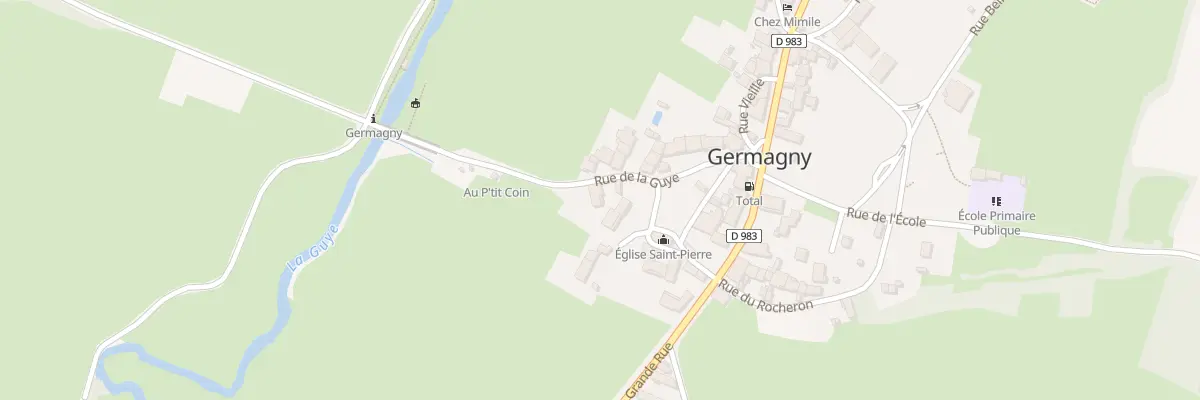 Plan du 1 Rue de la Guye à Germagny