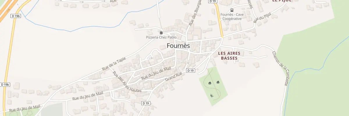 Plan du 2 Pl de l’Eglise à Fournès