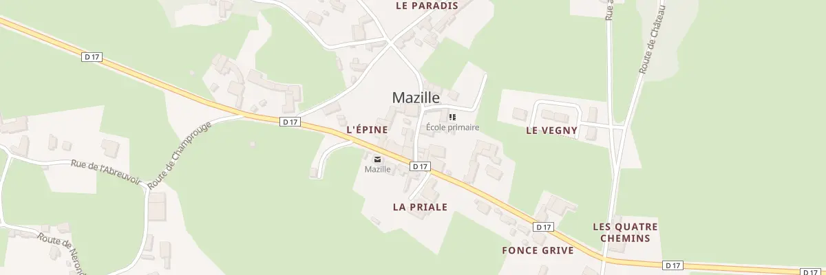 Plan du 25 Rue de l’Epine à Mazille