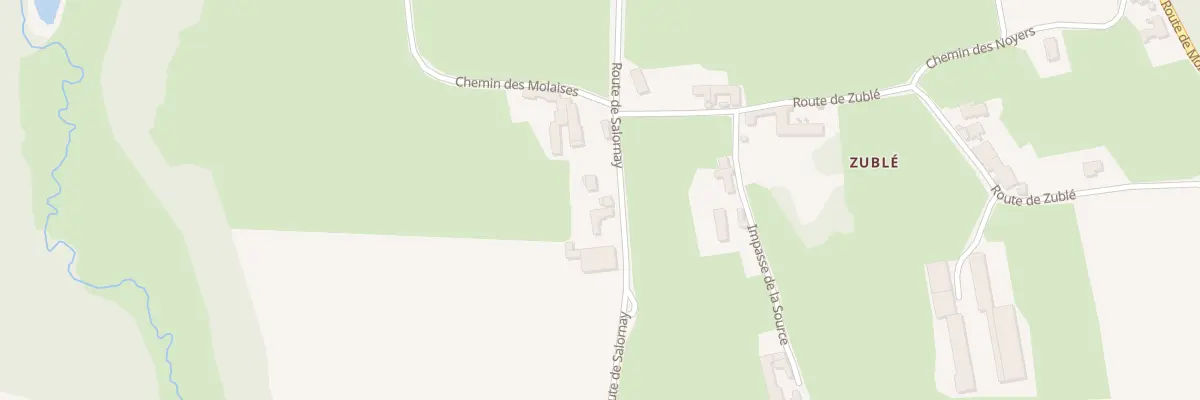 Plan du 5036F Zuble à La Vineuse sur Fregande