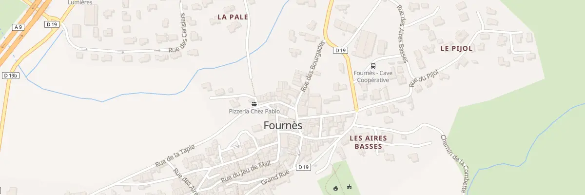 Plan du 13 Rue des Bourgades à Fournès