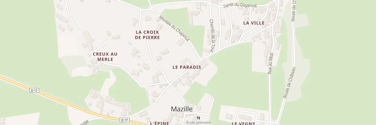 Plan du 221 Rue du Paradis à Mazille
