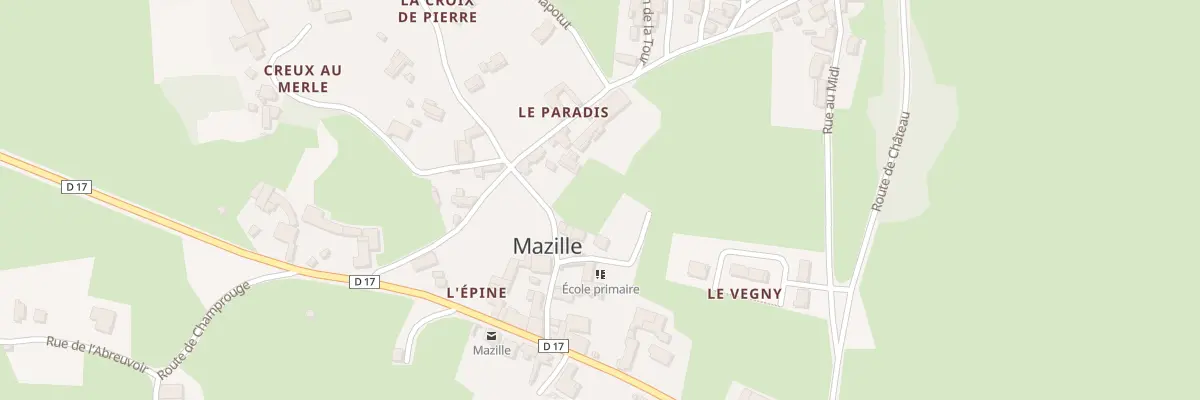 Plan du 190 Rue du Paradis à Mazille