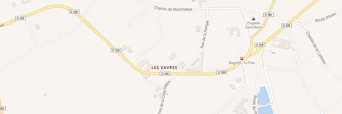 Plan du 2058 Rte de Tarare à Bagnols