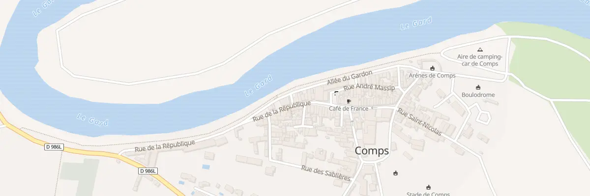 Plan du 9 Rue de la République à Comps