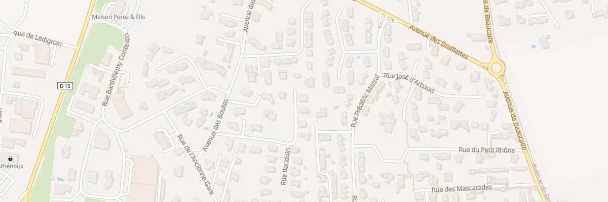 Plan du 21 Rue Baudouin à Fourques