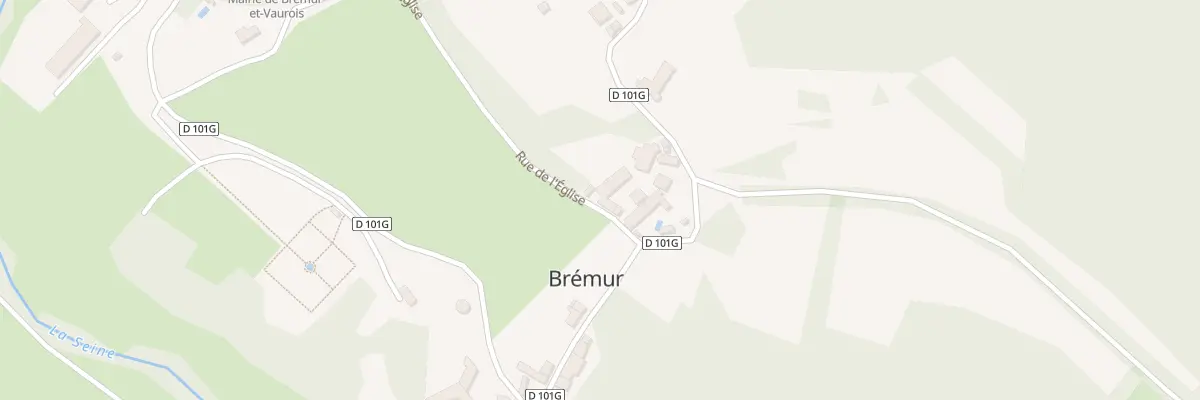 Plan du 9001 Rue de l’Eglise à Bremur à Brémur-et-Vaurois