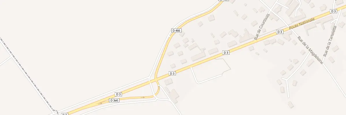 Plan du 1A Rte Nationale à Tilloy-et-Bellay