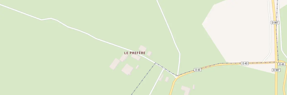 Plan du 2 Le Prefere à Saint-Loup-Terrier