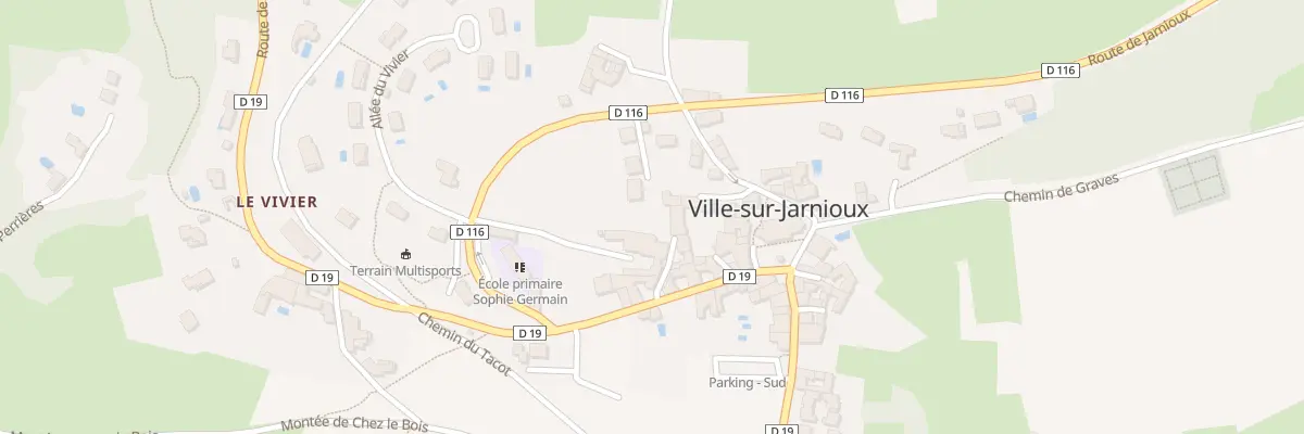 Plan du Bourg à Ville-sur-Jarnioux