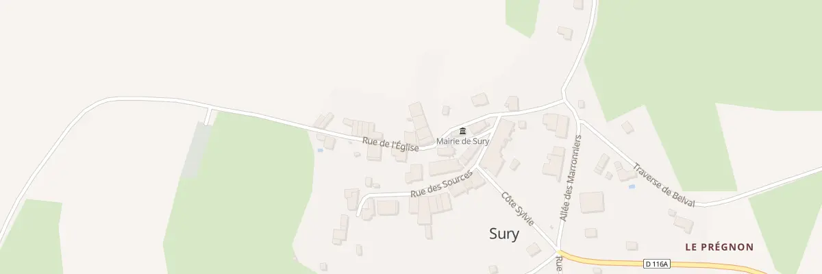 Plan du 9 Rue de l’Eglise à Sury