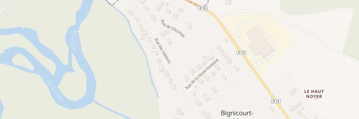Plan du 12 Rue des Sablons à Bignicourt-sur-Marne