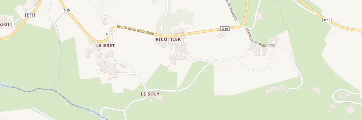 Plan du 80 Imp du Ricottier à Cogny