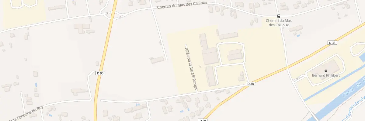 Plan du 15 All de la Troisieme Mi- Temps à Beaucaire