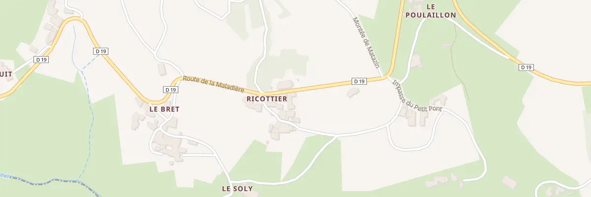 Plan du 1547 Rte de la Maladiere à Cogny
