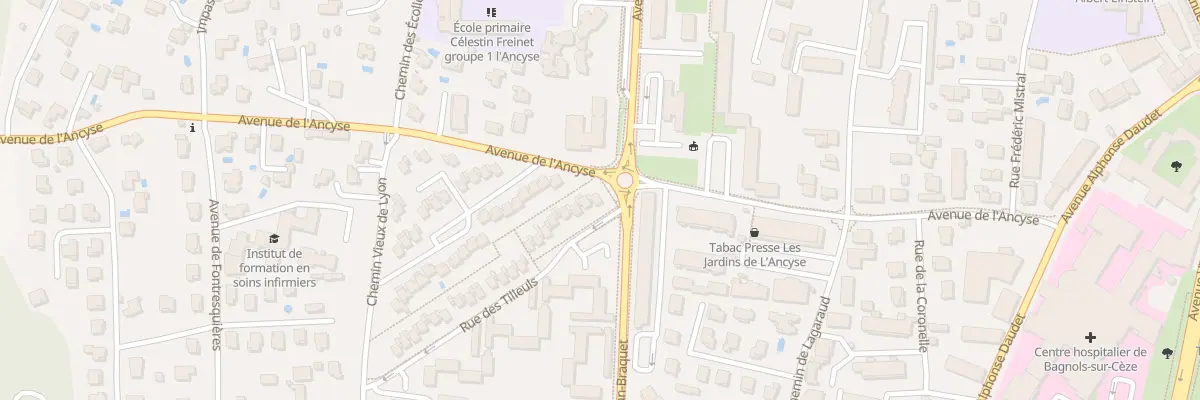 Plan du 2 Rue des Tilleuls à Bagnols-sur-Cèze