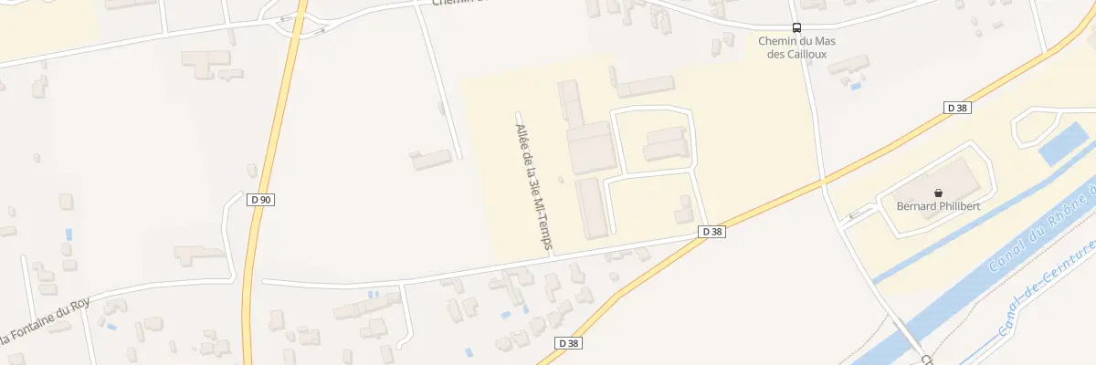 Plan du 6 All de la Troisieme Mi- Temps à Beaucaire