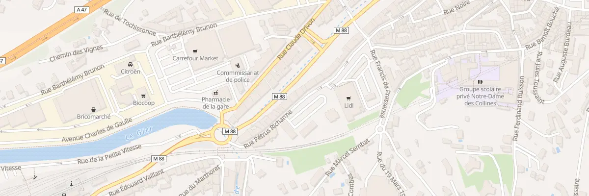 Plan du 74 Rue Pétrus Richarme à Rive-de-Gier