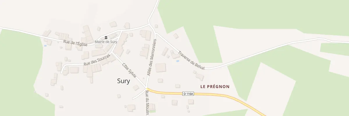 Plan du 5035 Tra de Belval à Sury