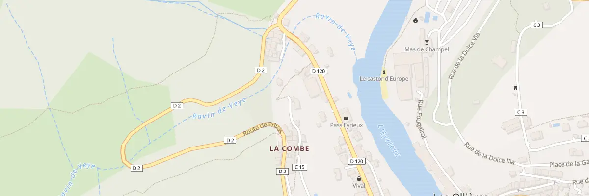Plan du 380 Mte de la Combe à Pranles