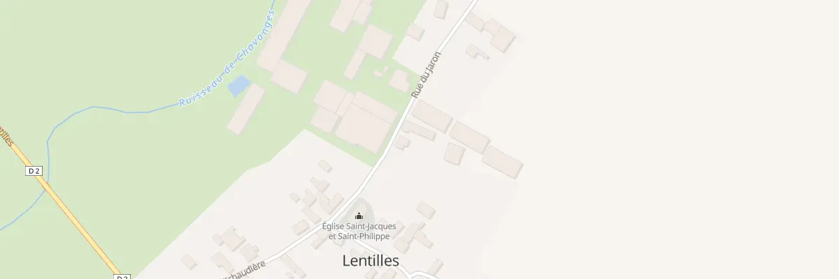 Plan du 2 Rue du Jaron à Lentilles