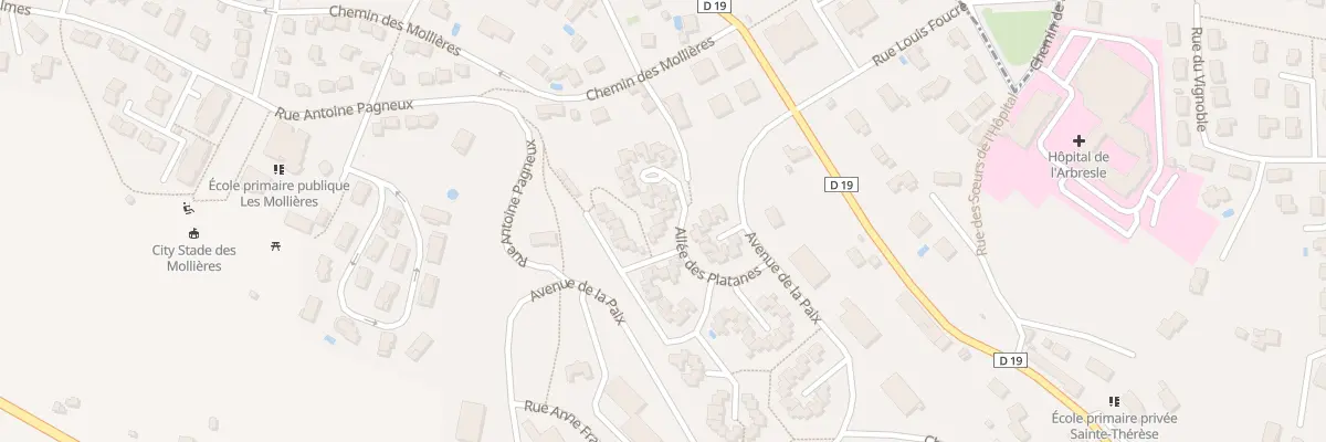 Plan du 2 All des Platanes à L’Arbresle