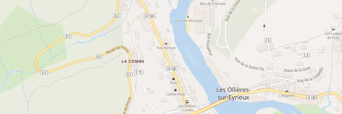 Plan du 210 Rue du Bas Pranles aux Ollières-sur-Eyrieux