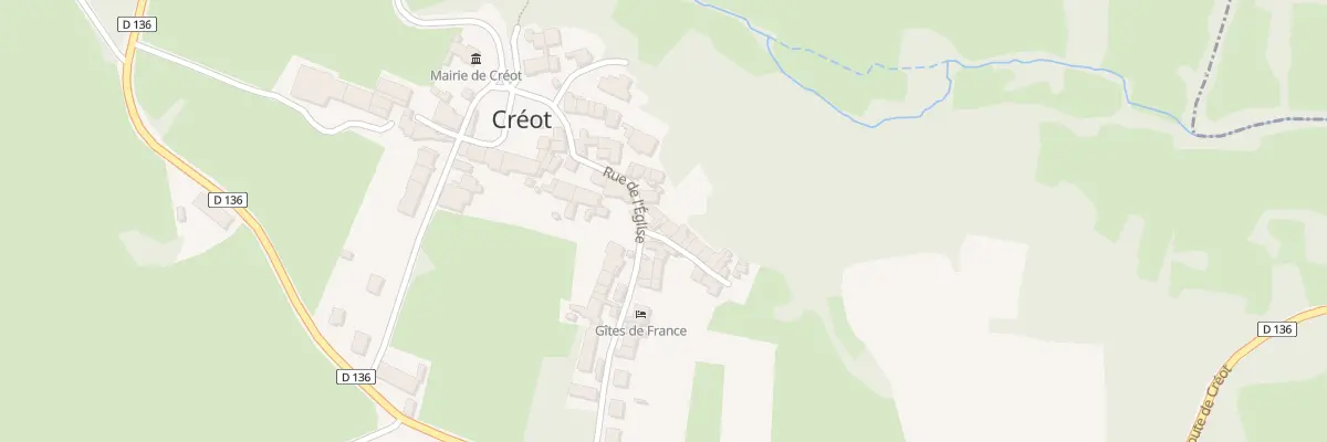 Plan du 1 Rue Franche à Créot