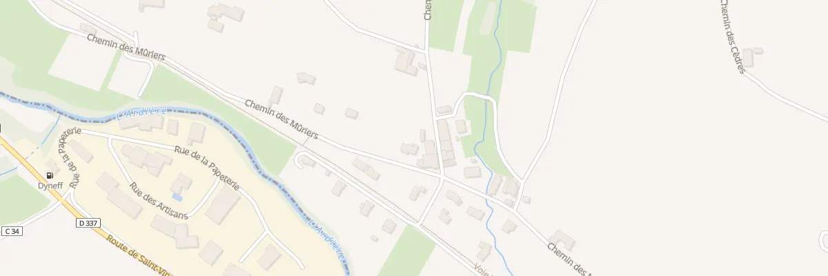 Plan du 1255 Che des Mûriers à Lantignié