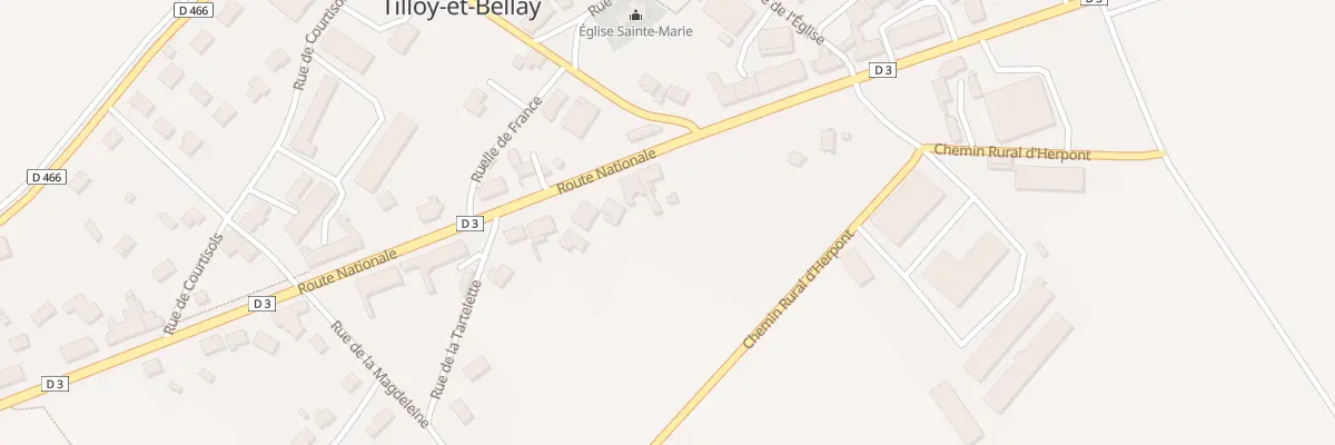 Plan du 30 Rte Nationale à Tilloy-et-Bellay