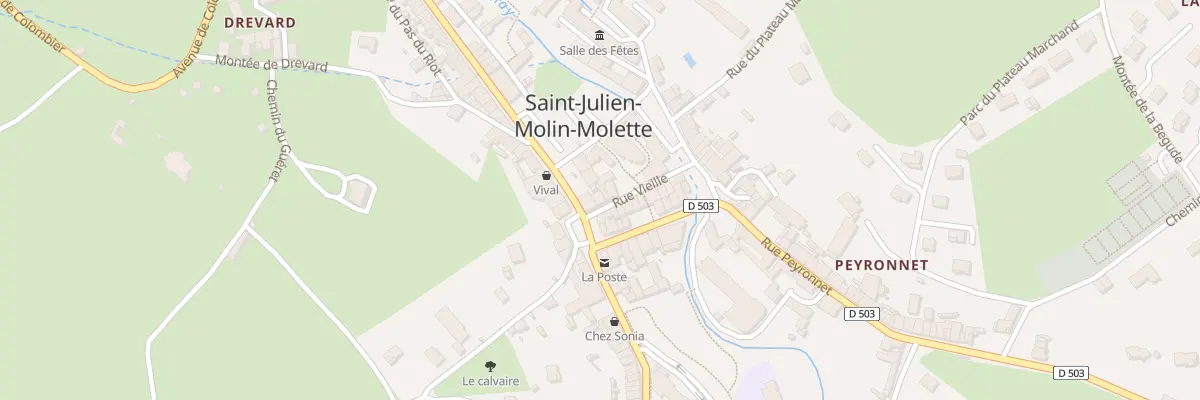 Plan du 1 Rue Vieille à Saint-Julien-Molin-Molette