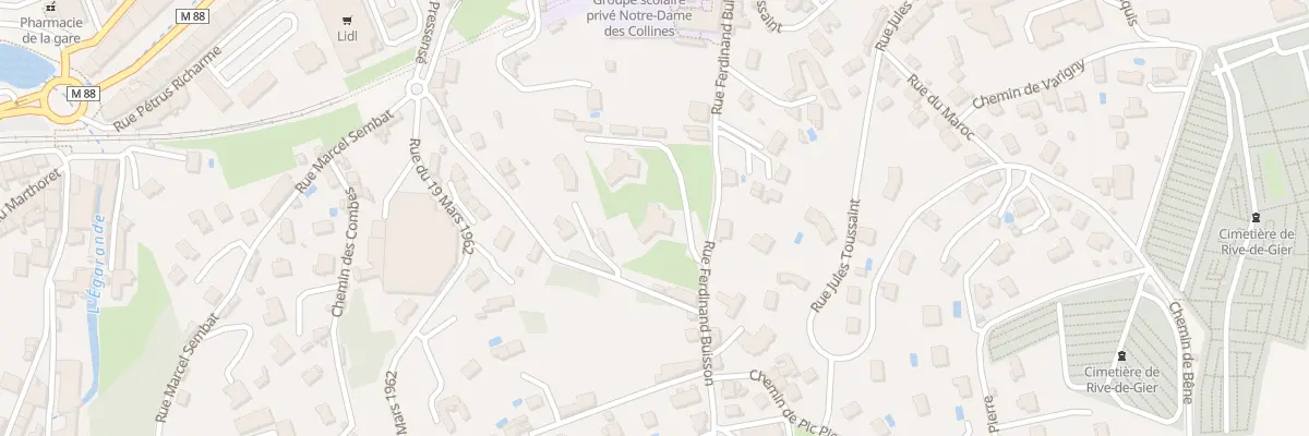 Plan du 12 Rue Ferdinand Buisson à Rive-de-Gier