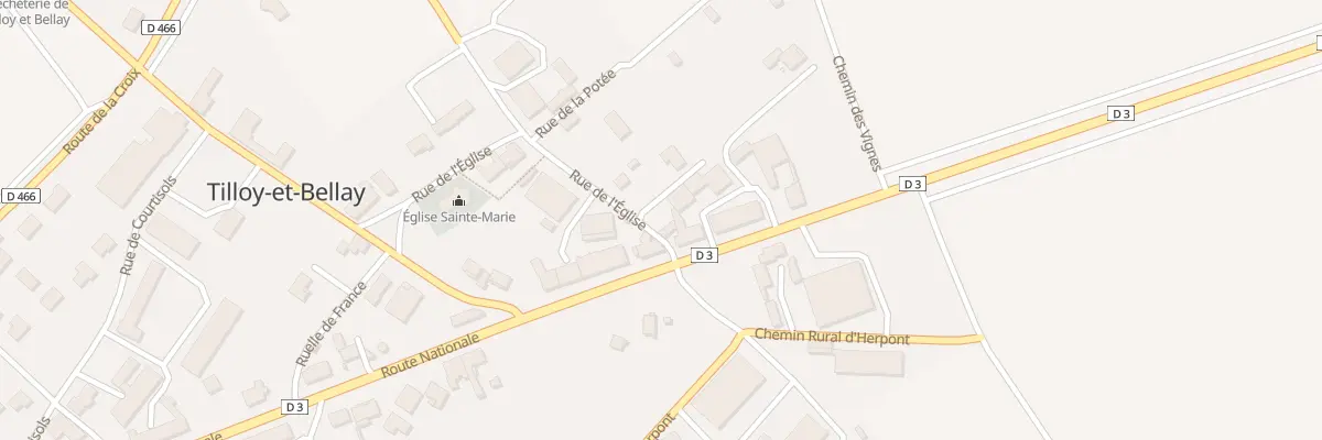 Plan du 37 Rte Nationale à Tilloy-et-Bellay