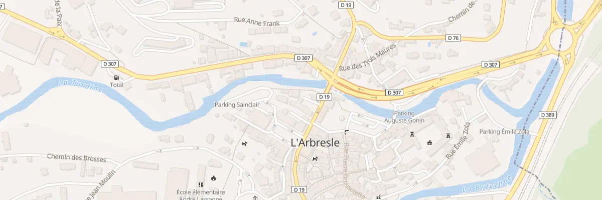 Plan de la Rue Charles de Gaulle à L’Arbresle