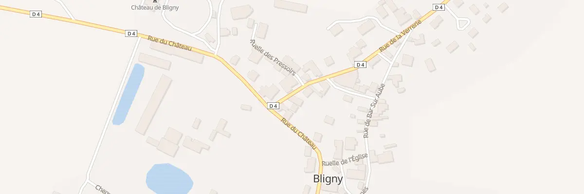 Plan du 9001 Rue de la Verrerie à Bligny
