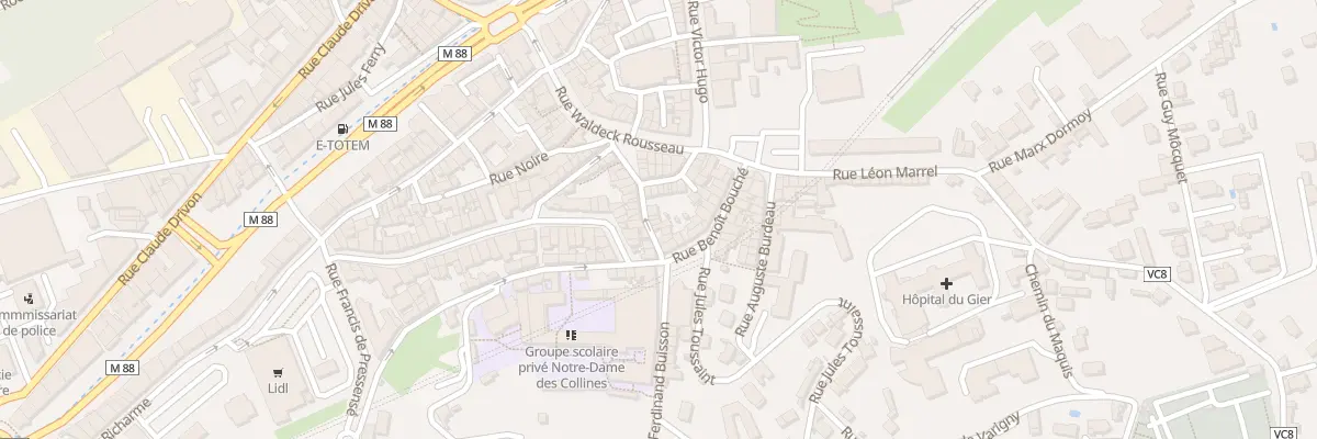 Plan du 17 Rue Pierre Joseph Proudhon à Rive-de-Gier