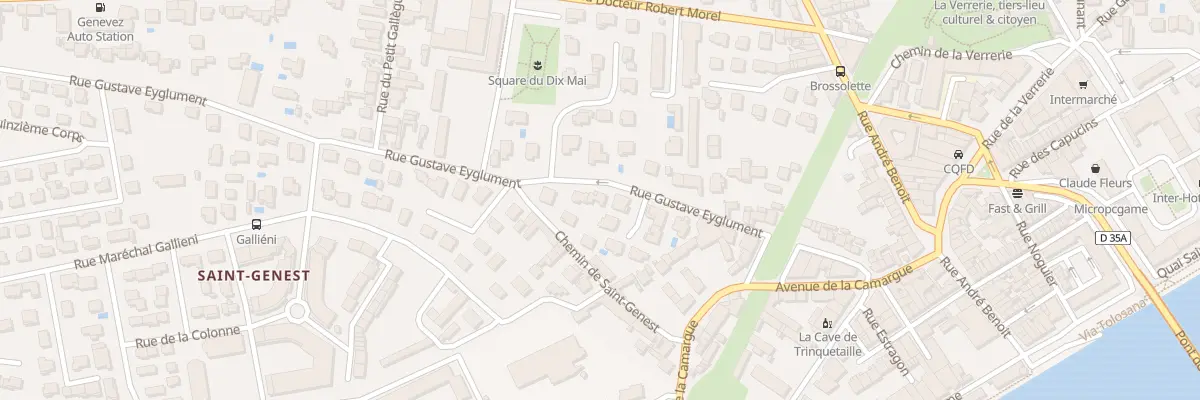 Plan du 66T Rue Gustave Eyglument à Arles