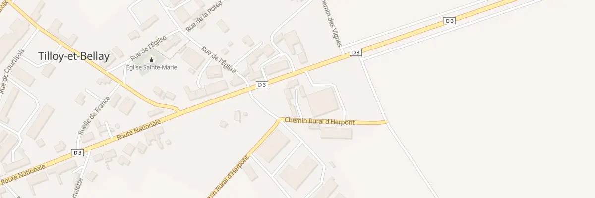 Plan du 42 Rte Nationale à Tilloy-et-Bellay