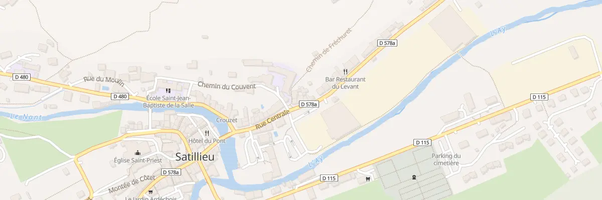 Plan du 85 Rue Centrale à Satillieu