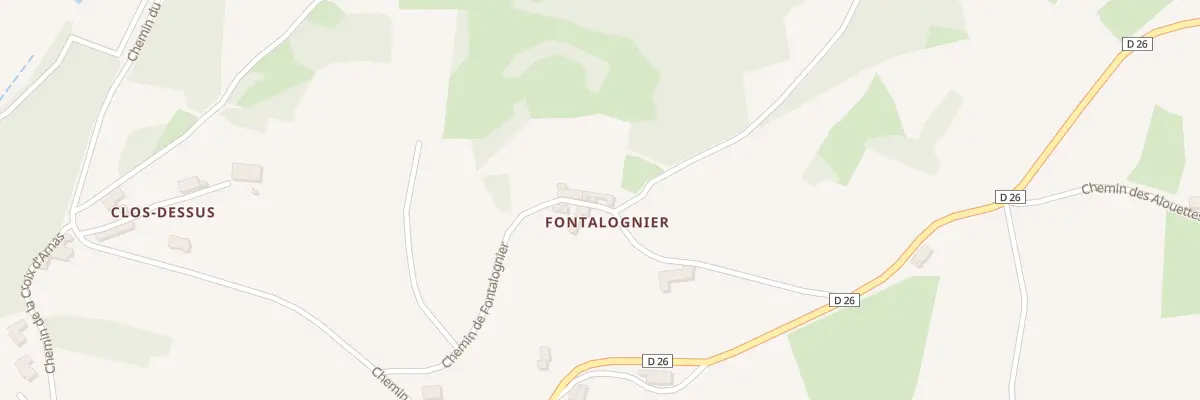 Plan du 228 Che de Fontalognier à Lantignié