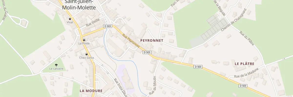 Plan du 23 Rue Peyronnet à Saint-Julien-Molin-Molette
