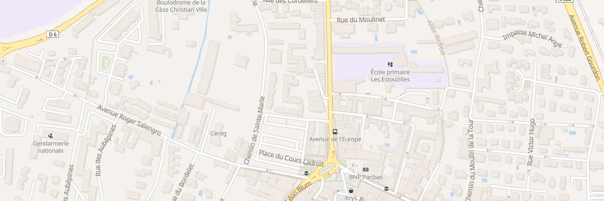 Plan du 8 Rue du Cours Ladroit à Bagnols-sur-Cèze